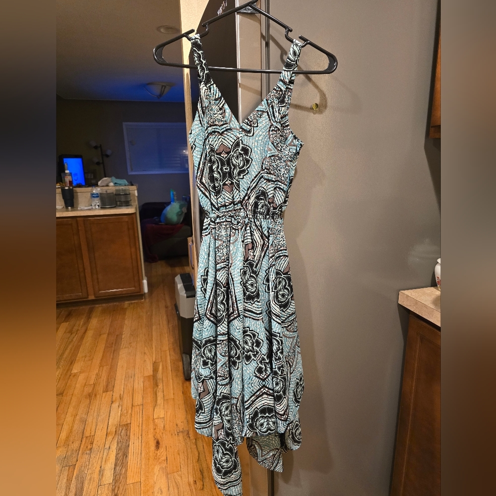 H&M Polyester Handkerchief Hemline Dress